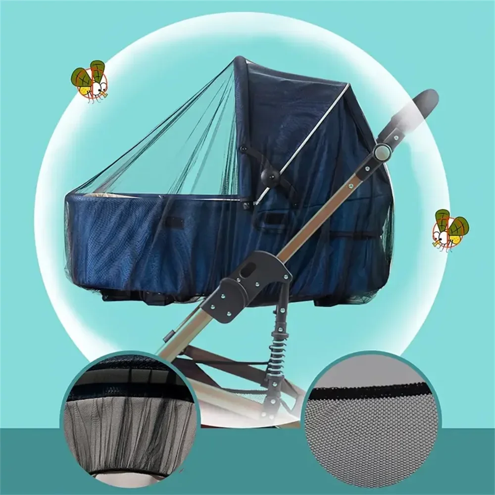 Mosquito Net For Stroller Portable Mini Crib Bug Net Washable Fine Mesh Cover with Elastic Edge for Stroller Bassinet
